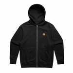 EMBROIDERED 400GSM HEAVY OVERSIZED - Black Zip Hoodie