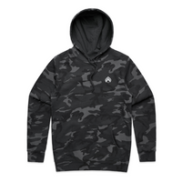 EMBROIDERED LOGO - Black Camo Heavyweight Hoodie - Size XXL Only