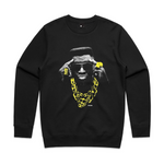 STEP TO ME - OVERSIZED 400GSM HEAVY CREW - Black - Size L & XL Only